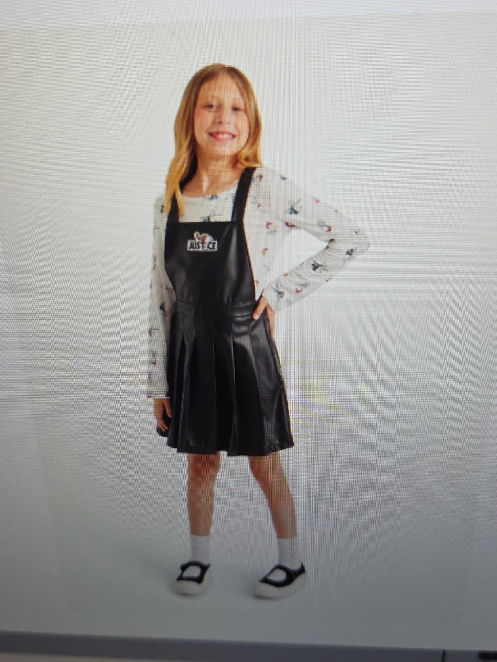 JUSTICE SNOOPY OVERALL DRESS AND TOP